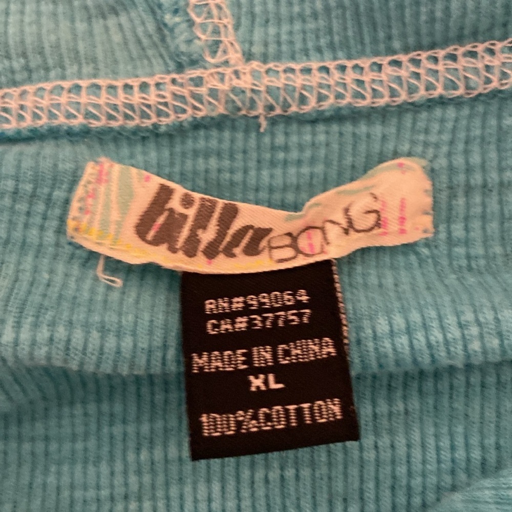 BILLABONG Girls Zip Up Sweatshirt/Hoodie Teal Size XL - Picture 5 of 9